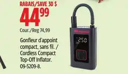 Canadian Tire MotoMaster Cordless Compact Top-Off Inflator offer