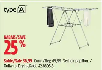 Canadian Tire Gullwing Drying Rack offer