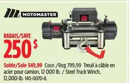 Canadian Tire MOTOMASTER Steel Truck Winch, 12,000-lb offer