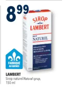 Familiprix LAMBERT Natural syrup offer