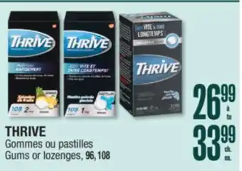 Jean Coutu THRIVE Gums or lozenges offer