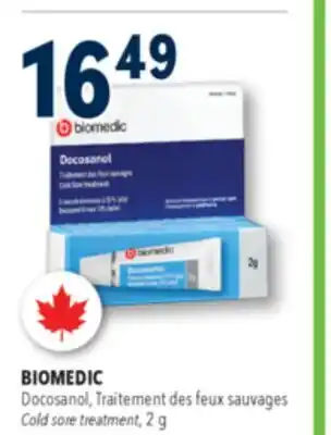 Familiprix BIOMEDIC, Cold sore treatment offer
