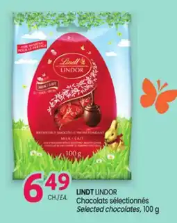 Uniprix LINDT LINDOR Chocolats sélectionnés / Selected chocolates offer
