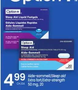Uniprix OPTION+ Aide-sommeil/Sleep aid Extra fort/Extra-strength 50 mg offer
