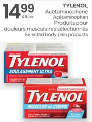 Proxim TYLENOL Acétaminophen Selected body pain products offer