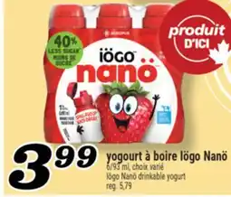 Marché Richelieu YOGOURT À BOIRE IÖGO NANÖ | IÖGO NANÖ DRINKABLE YOGURT offer