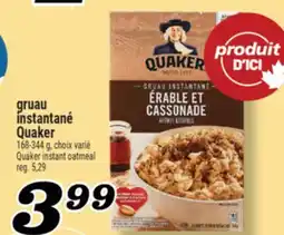 Marché Richelieu GRUAU INSTANTANÉ QUAKER | QUAKER INSTANT OATMEAL offer