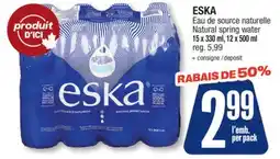 Jean Coutu ESKA Eau Natural spring water offer