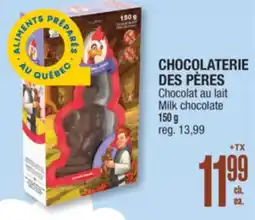 Jean Coutu CHOCOLATERIE DES PÈRES Milk chocolate offer