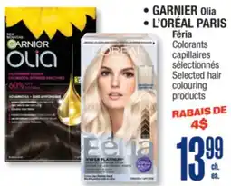 Jean Coutu GARNIER Olia, L'ORÉAL PARIS Féria Selected hair colouring products offer