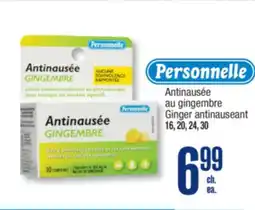 Jean Coutu PERSONNELLE Ginger antinauseant offer