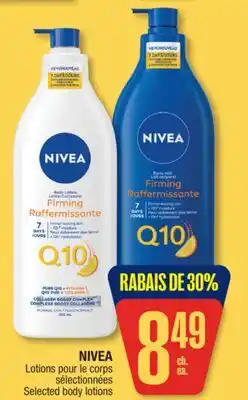 Jean Coutu NIVEA Selected body lotions offer