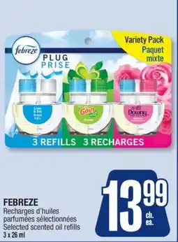 Jean Coutu FEBREZE Selected scented oil refills offer