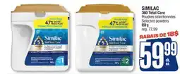 Jean Coutu SIMILAC 360 Total Care Selected powders offer