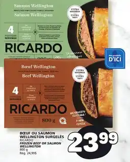 Marché Bonichoix RICARDO FROZEN BEEF OR SALMON WELLINGTON offer