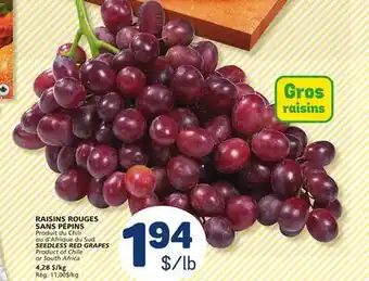 Marché Bonichoix SEEDLESS RED GRAPES offer