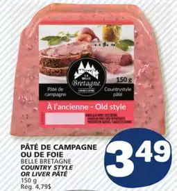 Marché Bonichoix BELLE BRETAGNE COUNTRY STYLE OR LIVER PÂTÉ offer