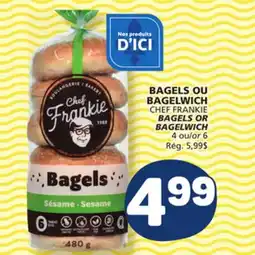 Marché Bonichoix CHEF FRANKIE BAGELS OR BAGELWICH offer
