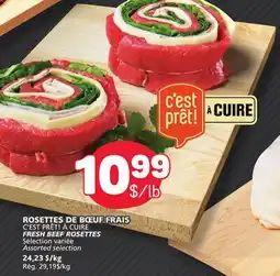 Marché Bonichoix C'EST PRÊT! À CUIRE FRESH BEEF ROSETTES offer