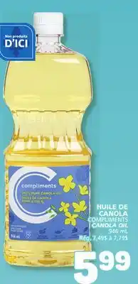 Marché Bonichoix COMPLIMENTS CANOLA OIL offer