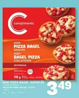 Marché Bonichoix COMPLIMENTS FROZEN MINI BAGEL PIZZA offer
