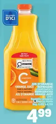 Marché Bonichoix COMPLIMENTS REFRIGERATED ORANGE JUICE offer