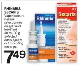 Brunet RHINARIS, SECARIS Vaporisateurs nasaux sélectionnés ou gel nasal lubrifiant offer