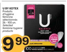 Brunet U BY KOTEX Produits d'hygiène féminine sélectionnés offer
