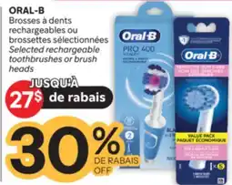 Brunet ORAL-B Brosses à dents rechargeables ou brossettes sélectionnées offer