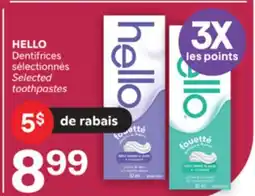 Brunet HELLO Dentifrices sélectionnés Selected toothpastes offer