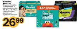 Brunet NINJAMAS, PAMPERS Couches et culottes d'entrainement et de nuit sélectionnées offer