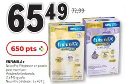 Familiprix ENFAMIL A+, NeuroPro, Powdered infant formula, 2 x 445 g or NeuroPro Gentlease, 2 x 431 g offer