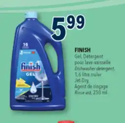 Familiprix FINISH, Jet-Dry, Rinse aid, 250 ml or Gel, Dishwasher detergent, 1,6 litre offer