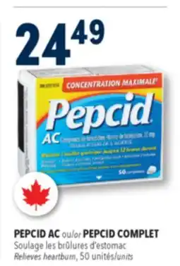 Familiprix PEPCID AC or PEPCID COMPLET, Relieves heartburn, 50 units offer