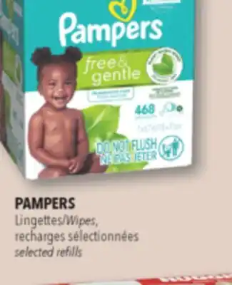 Familiprix PAMPERS, Wipes, selected refills offer