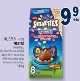 Familiprix NESTLÉ, Milk chocolaty eggs with mini smarties offer