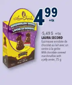 Familiprix LAURA SECORD, Milk chocolate covered marshmallow with a jelly center, 75g offer