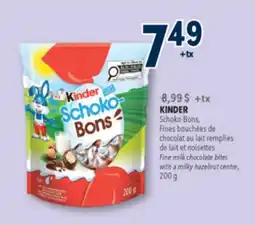 Familiprix KINDER Schoko-Bons Fine milk chocolate bites with a milky hazelnut centre offer