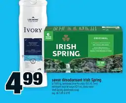 Super C SAVON DÉSODORISANT IRISH SPRING | IRISH SPRING DEODORANT SOAP offer