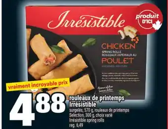 Super C Rouleaux de printemps Irrésistible | Irrésistible spring rolls offer