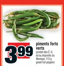 Super C piments forts verts | green hot peppers offer