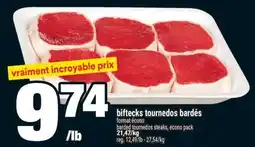 Super C VRAIMENT INCROYABLE PRIX | BARDED TOURNEDOS STEAKS, ECONO PACK offer