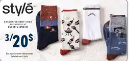Familiprix STYLÉ, Selected men's socks offer