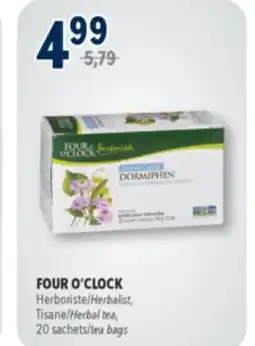 Familiprix FOUR O'CLOCK Herbalist Herbal tea, 20 tea bags offer