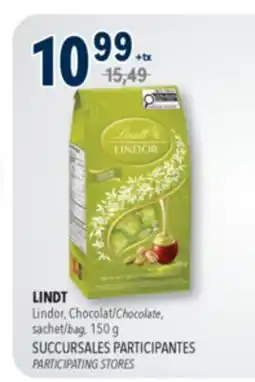 Familiprix LINDT Chocolate, sachet/bag offer