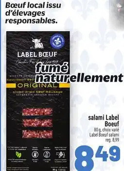 Metro SALAMI LABEL BOEUF | LABEL BOEUF SALAMI offer