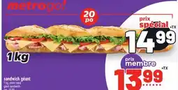 Metro SANDWICH GÉANT | GIANT SANDWICH offer