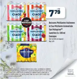 Metro BOISSONS PÉTILLANTES ITALIENNES ET EAU PÉTILLANTE AROMATISÉE SAN PELLEGRINO offer