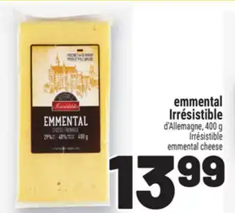 Metro EMMENTAL IRRÉSISTIBLE | IRRÉSISTIBLE EMMENTAL CHEESE offer