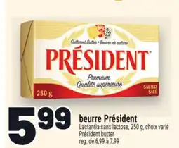 Metro BEURRE PRÉSIDENT | PRÉSIDENT BUTTER offer
